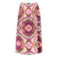 Geisha - Fuchsia Halflange rok met print - Maat XXL - thumbnail