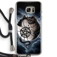 Volle maan: Samsung Galaxy S7 Edge Transparant Hoesje met koord
