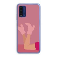 Pink boots: Xiaomi Redmi 9T Transparant Hoesje