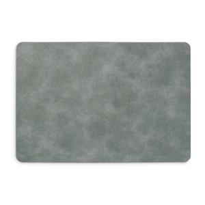 Zeller placemats lederlook - 1x - 45 x 30 cm - grijs - vegan leer - tafel onderleggers