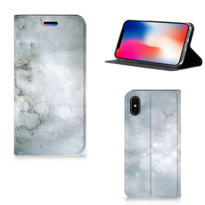 Bookcase Apple iPhone X | Xs Painting Grey Bookcase Apple iPhone X | Xs Painting Grey