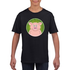 T-shirt varken zwart kinderen