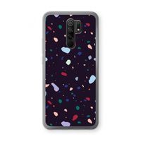 Dark Rounded Terrazzo: Xiaomi Redmi 9 Transparant Hoesje