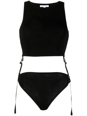 Patrizia Pepe body sans manches à design nervuré - Noir