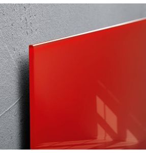 Glasbord Sigel magnetisch 1000x1000x18mm rood