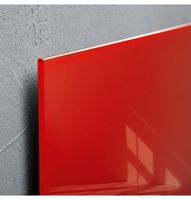Glasbord Sigel magnetisch 1000x1000x18mm rood - thumbnail