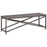 Tuinbank 120 cm poly rattan grijs - thumbnail