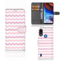 Motorola Moto E7i Power | E7 Power | Telefoon Hoesje | Waves Roze