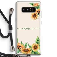 Zonnebloemen: Samsung Galaxy Note 8 Transparant Hoesje met koord
