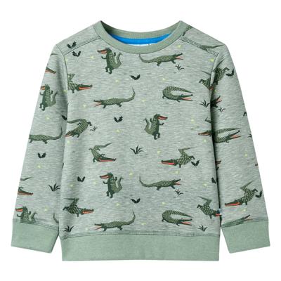 Kindertrui 104 gemleerd lichtkaki