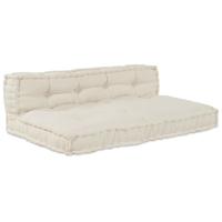 Pallet Sofa Kussen 2 pcs Crme Stof