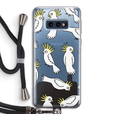 Papegaai: Samsung Galaxy S10e Transparant Hoesje met koord