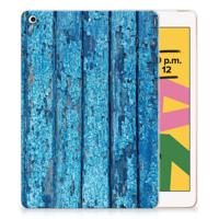 Apple iPad 10.2 | iPad 10.2 (2020) | 10.2 (2021) Silicone Tablet Hoes Wood Blue Apple iPad 10.2 | iPad 10.2 (2020) | 10.2 (2021) Silicone Tablet Hoes Wood Blue
