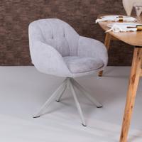 Kave Home Draaibare Eetkamerstoel 'Dorina' Chenille, kleur Beige