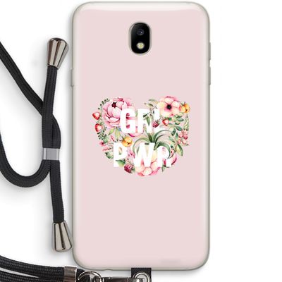 GRL PWR Flower: Samsung Galaxy J7 (2017) Transparant Hoesje met koord