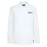 Heren Overshirt Morand Garment Dyed Whisper White