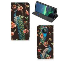 Nokia 1.4 | Hoesje maken | Pauw met Bloemen