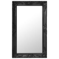 vidaXL Wandspiegel barok stijl 50x80 cm zwart - thumbnail