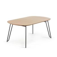 Kave Home - Novac ovale uitschuifbare eettafel 140 (220) x 90 cm