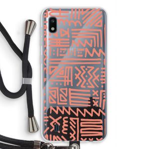 Marrakech Pink: Samsung Galaxy A10 Transparant Hoesje met koord