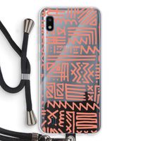 Marrakech Pink: Samsung Galaxy A10 Transparant Hoesje met koord