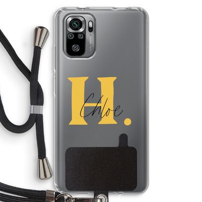 Amber Script: Xiaomi Redmi Note 10S Transparant Hoesje met koord