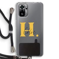 Amber Script: Xiaomi Redmi Note 10S Transparant Hoesje met koord