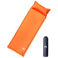 VidaXL Kampeermatras met kussen zelfopblazend 1-persoons oranje
