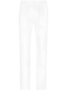 Dolce & Gabbana button-fastening linen-blend wide-leg trousers - Blanc