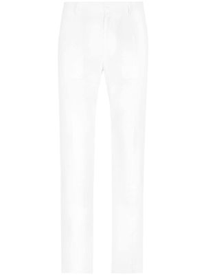 Dolce & Gabbana pantalon boutonné à coupe ample - Blanc