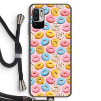 Pink donuts: Xiaomi Redmi Note 10 5G Transparant Hoesje met koord