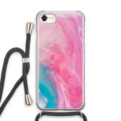 Roze explosie: iPhone 7 Transparant Hoesje met koord