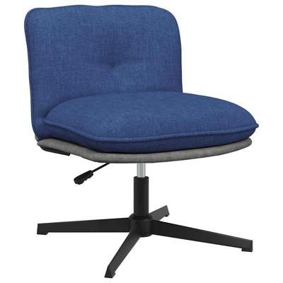 Kantoorstoel draaibaar stof blauw