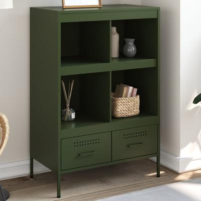 Hoge kast 68x39x101,5 cm staal olijfgroen