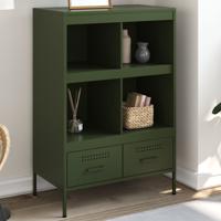 Hoge kast 68x39x101,5 cm staal olijfgroen