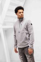 Cruyff Half Zip Fleece Sweater Heren Grijs - Maat XS - Kleur: Grijs | Soccerfanshop