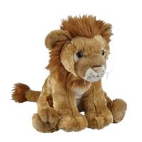 Pluche bruine leeuw knuffel 30 cm speelgoed - thumbnail