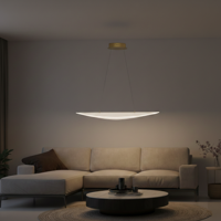 Lyora HanglampAgos goud met kunststof breed - 9054450