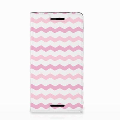 Nokia 2.1 2018 | Hoesje met Magneet | Waves Roze Nokia 2.1 2018 | Hoesje met Magneet | Waves Roze