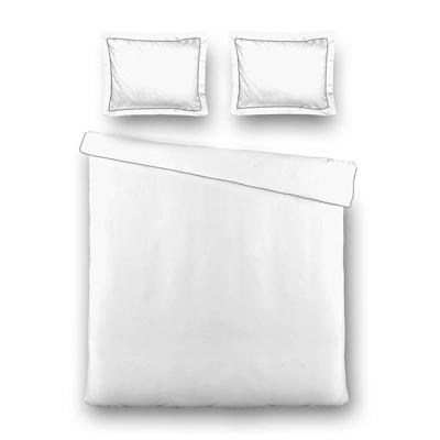 Outlet Effen 200x200 Cm Wit Luna Bedding - Dekbed-Discounter.nl