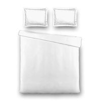 Outlet Effen 240x200 Cm Wit Luna Bedding - Dekbed-Discounter.nl