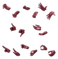 Megalomaria Unlimited Universe Model Kit Accessory Set Ex Hand Unit Male Type A Red Ver.