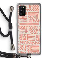 Marrakech Pink: Samsung Galaxy A41 Transparant Hoesje met koord