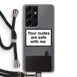 Safe with me: Samsung Galaxy S21 Ultra Transparant Hoesje met koord