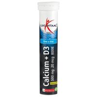 Lucovitaal Calcium 500mg + D3 Bruistabletten Citroensmaak 20Stuks