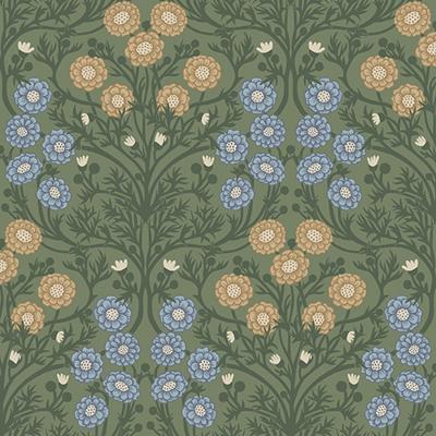 Dutch Wallcoverings Ekbacka - Bellis Green - Groen
