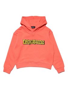 DSQUARED2 KIDS hoodie en coton à logo imprimé - Orange