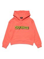 DSQUARED2 KIDS hoodie en coton à logo imprimé - Orange