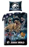 Jurassic World Dekbedovertrek Dino's 140 x 200 cm - polyester- 70 x 90 cm