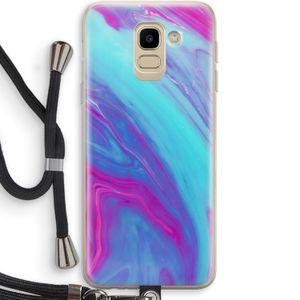 Zweverige regenboog: Samsung Galaxy J6 (2018) Transparant Hoesje met koord